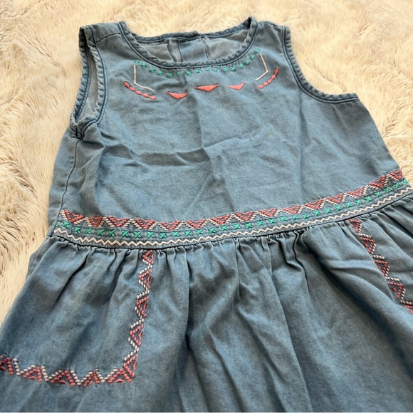 Gymboree Toddler Girl Tribal Embroidered Dress Size 5 - Picture 2 of 8
